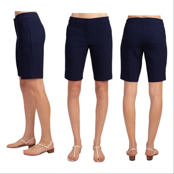 NWT Trina Turk Antigua Navy Blue Bermuda Shorts Size 2 - Picture 2 of 8